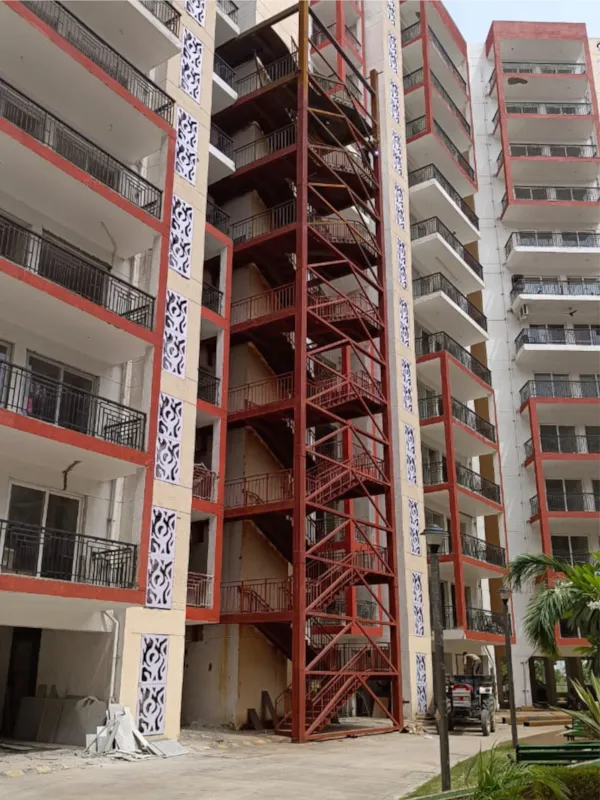 MS STAIRCASE (FIRE) WORK FOR 4B & 4C IS IN PROGRES